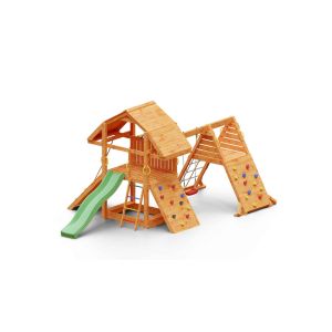 Aire de jeux en bois  Buffalo Spider multifonctions de chez Fungoo