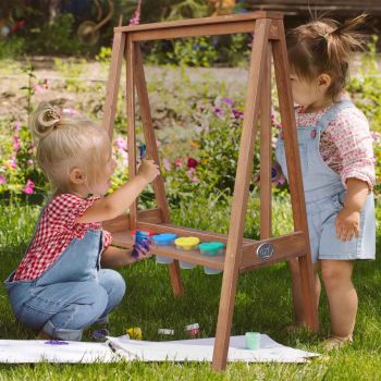 Chevalet en bois marron foncé pour enfants dès 3 ans Eric d'Axi