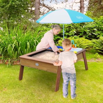 Brauner Sand- und Wasserspieltisch aus Holz ab 3 Jahren Linda d'Axi