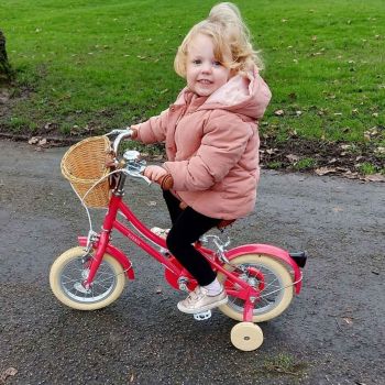 Vélo enfant 12 pouces rose cerise Gingersnap Bobbin