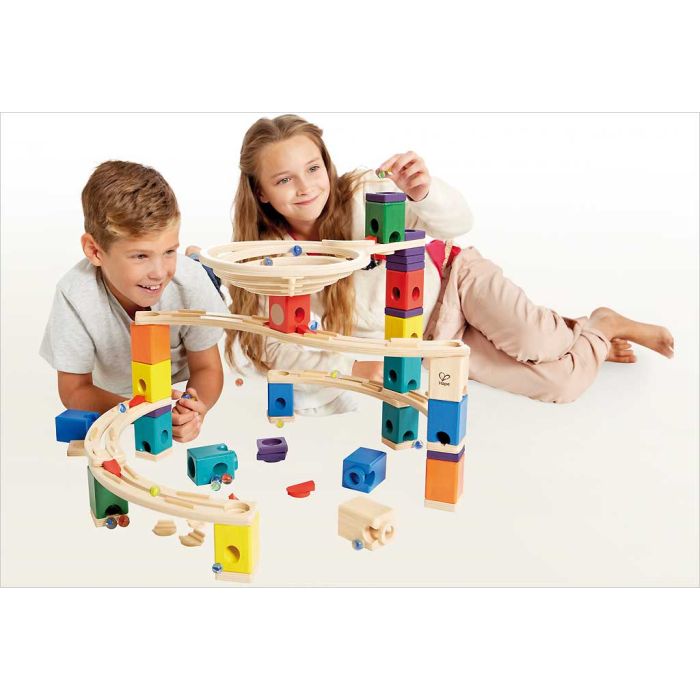 Circuit de billes tourbillon spirale double face quadrilla, HAPE  La  Boissellerie Magasin de jouets en bois et jeux pour enfant & adulte