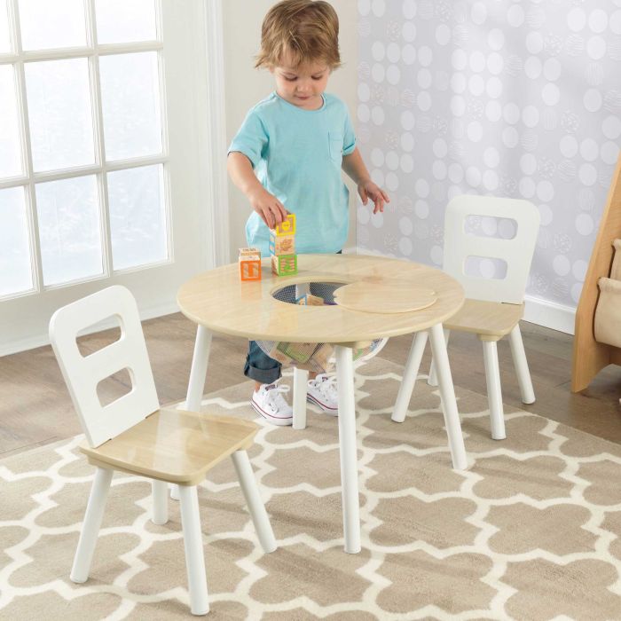 Table et chaises pour enfant pas cher en bois blanc - CANDICE